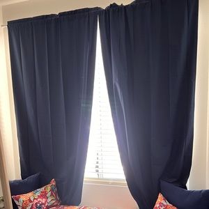 Navy Blackout Curtains
